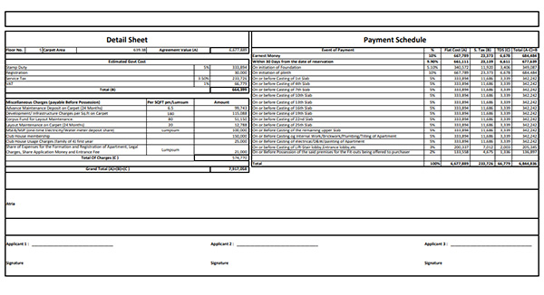 Vastu Park Project Kharghar Costing Plan
